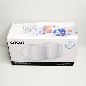 BRAND NEW Cricut Mug Press Ceramic Mug Blank 12oz Package of 2 White